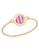 Carolee Word Play Double Take Five Languages PEACE Bangle Bracelet - Pink