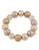 Carolee Cosmic Reflections Tonal Gold 14mm Pearl Stretch Bracelet - Gold