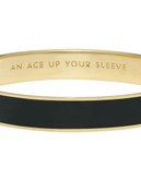 Kate Spade New York Idiom Bangles An Ace Up Your Sleeve - Solid - BLACK