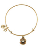 Alex And Ani Oyster and Pearl Charm Bangle - Gold