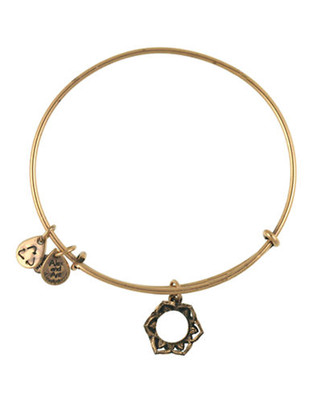 Alex And Ani Queens Crown Charm Bangle - Gold