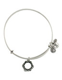 Alex And Ani Queens Crown Charm Bangle - Silver