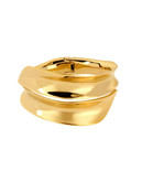 Robert Lee Morris Soho Concave Hinged Bangle Bracelet - Gold