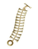 Robert Lee Morris Soho Sculptural Link Toggle Bracelet - Gold