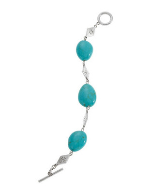 Lauren Ralph Lauren Turquoise Toggle Clasp Bracelet - Turquoise
