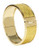 Betsey Johnson Gold Snake Inlay Hinged Bangle Bracelet - Gold