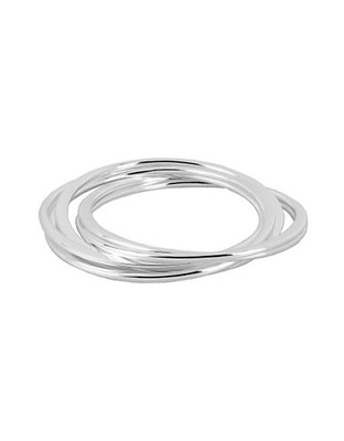 Robert Lee Morris Soho Multi Flat Bangle Bracelets - Silver
