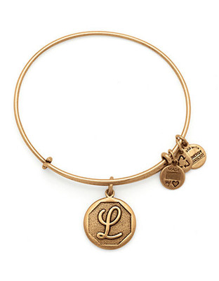 Alex And Ani Initial L Charm Bangle - Gold