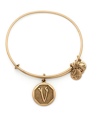 Alex And Ani Initial V Charm Bangle - Gold