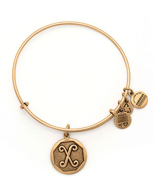 Alex And Ani Initial X Charm Bangle - Gold