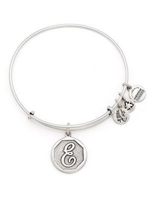 Alex And Ani Initial E Charm Bangle - Silver