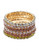 Expression Six Piece Rhinestone Stretch Bracelet Set - Multi-Coloured