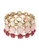 Expression Faceted Stone Stretch Bracelet - red