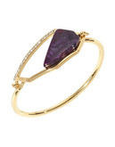 Kara Ross Pave Stone Frame Bracelet - Purple