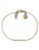 Michael Kors Gold Tone Clear Pave Bar Detail Delicate Chain Bracelet - Gold