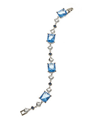 Carolee Faceted Stone Bead Bracelet - blue