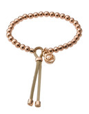Michael Kors Rose Gold Tone  Beaded Stretch Bracelet - Rose Gold