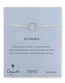 Dogeared Karma Collection Sterling Silver No Stone Chain Bracelet - Silver