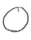 Carolee Faceted Jet Crystal and Fireball Necklace - Oxford
