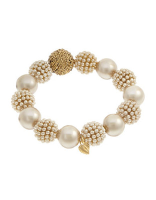 Carolee Stretch Ball Bracelet - GOLD