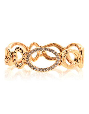 Jones New York Gold tone hammered link bracelet - Gold
