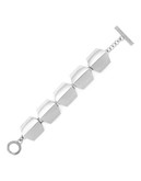 Vince Camuto Blue Steel Silver Silver Plated No Stone Chain Bracelet - Silver