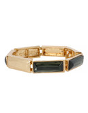 Kenneth Cole New York Geometric Stone Stretch Bracelet - Gold