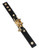 Betsey Johnson Leopard Faux Leather Snap Bracelet - Black