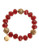 Jones New York Gold tone stretch beaded bracelet - Red