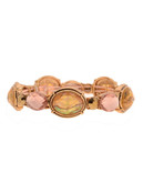 Jones New York Gold tone oval bead stretch bracelet - Two Tone Colour