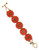 Lucky Brand Gold Tone Floral Flex Bracelet - Red