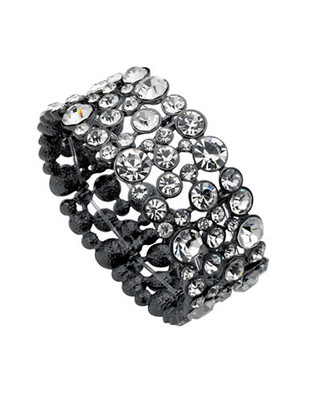 Guess Crystal-Accented Bracelet - Black
