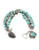 Lucky Brand Lucly Brand Silver Tone Turquoise Beaded Tassle Bracelet - Turquoise