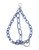 Gerard Yosca Multi Chain Link Bracelet - Blue