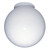 6 In. Globe Glass with neck, White Finish