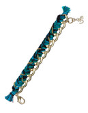 Sam Edelman Braided Chain Bracelet - Blue