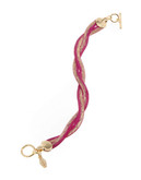 Kensie Braided Flex Chain Bracelet - Pink