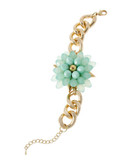 Expression Floral Stone Bracelet - Gold
