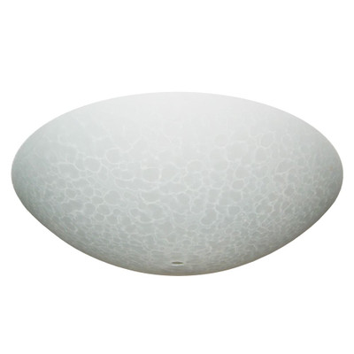 13 In. Bedroom Glass, White Speckled Finish