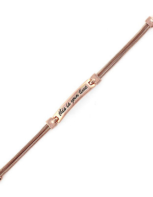 Bcbgeneration This Is Your Time ID Bracelet - rose gold