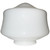 7.5 In. Schoolhouse Glass, White Finish