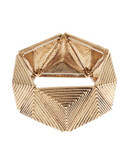 Expression Domed Triangle Stretch Bracelet - Gold