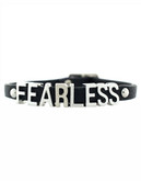 Bcbgeneration Black and Silver Fearless Mini Affirmation Bracelet - Black