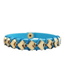 Rachel Rachel Roy Snap Studded Bracelet - Turquoise