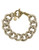 Michael Kors Gold Tone Clear Pave Curb Chain Toggle Bracelet - Gold