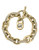 Michael Kors Gold Tone With Clear Pave Link MK Toggle Bracelet - Gold