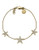 Michael Kors Gold Tone Clear Pave Star Motif Station Delicate Bracelet - Gold