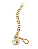 Lauren Ralph Lauren Chain Bracelet with White Padlock Charm - WHITE