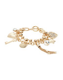 Guess Two Row Charm Bracelet - Gold