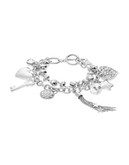 Guess Two Row Charm Bracelet - Silver